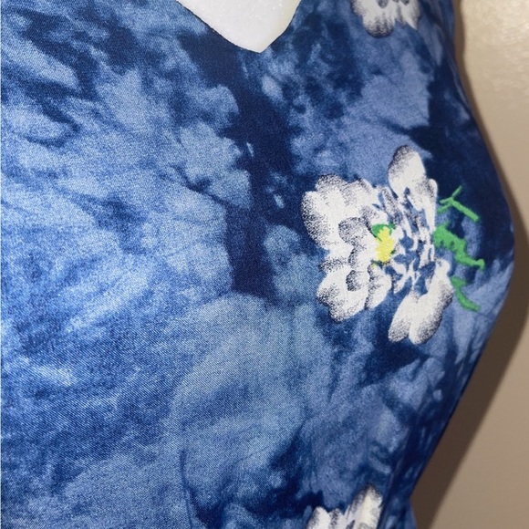 Women’s Cami Casual Dress Size XL Blue Floral Print MEANEOR Light Soft Material - Picture 5 of 10